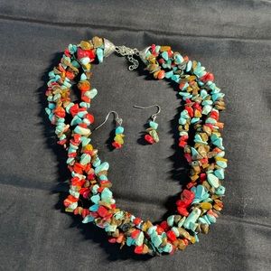 Beautiful New gemstone adjustable choker necklace